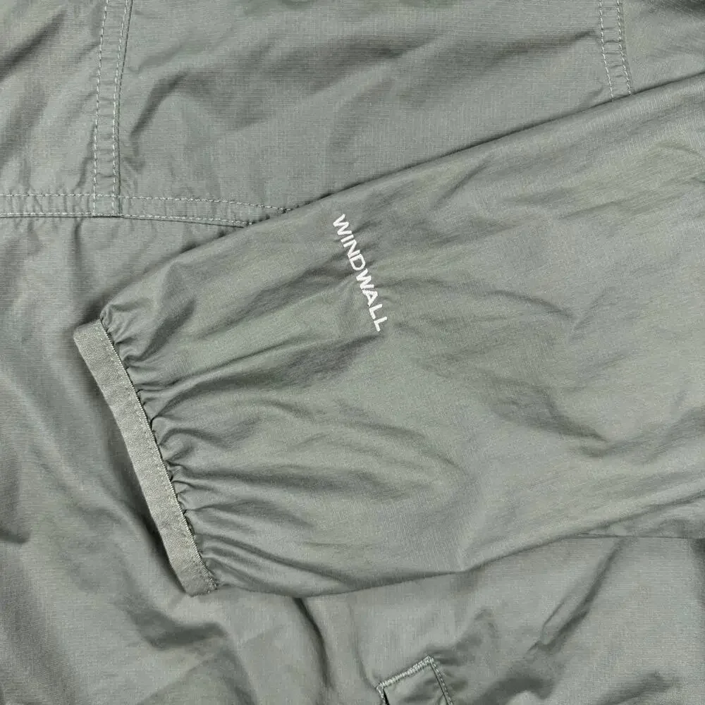 The North Face WindWall Men’s XL Green Hooded Full Zip Windbreaker Jacket Logo